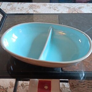 STONEWARE DIVIDED DISH